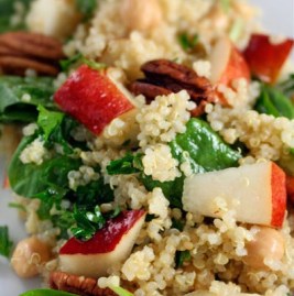 Quinoa, Apple, and Spinach Salad with Maple Vinaigrette